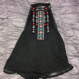 Tribal beaded backless top